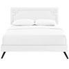 Modway Ruthie Queen Vinyl Platform Bed with Round Splayed Legs - White - 4 of 4