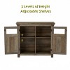 NicBex Vintage Style Sideboard,Kitchen Storage Cabinets with 2/3 Cabinet Doors and a Shelf,Gray/Espresso - 4 of 4