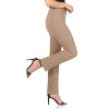 Rekucci Women’s 5 Pocket Straight Leg Pants with Stretch Waistband – Slim Fit Business Casual Trousers - Oatmeal, 16 - 2 of 4