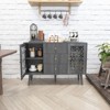 ORRD Retro Accent Cabinet with Drawers & 2 Doors, Carved Sideboard Buffet Storage for Living, Dining & Kitchen - 3 of 4