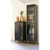 Tall Iron and Glass Apothecary Cabinet – 85" Tall Display Storage by Kalalou - 3 of 3