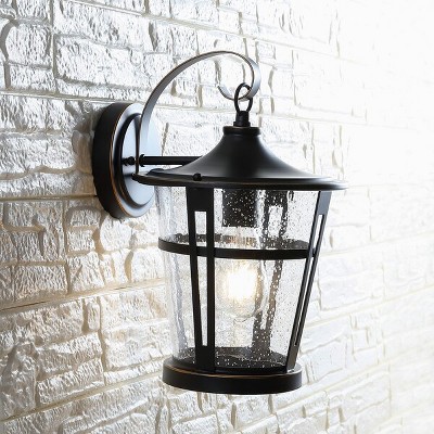 Raine 13.5" Bronze and Black Outdoor Hanging Light
