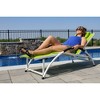 Vivere Dockside Aluminum Sun Lounger in Green - 3 of 4