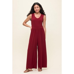 WEST K Women's Janina Sleeveless Knit Jumpsuit - Medium - Burgundy - 1 of 4