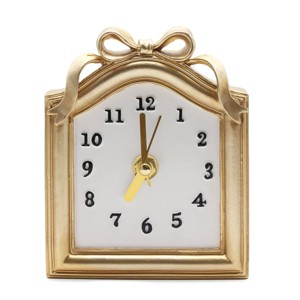 National Brand Gold Arched Tabletop Clock with Bow Detail - 1 of 3