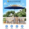 10ft Patio Umbrella, Table Umbrella Outdoor Patio with Crank Lift & Push Button Tilt, 8 Sturdy Ribs for Yard, Deck, Pool - 4 of 4