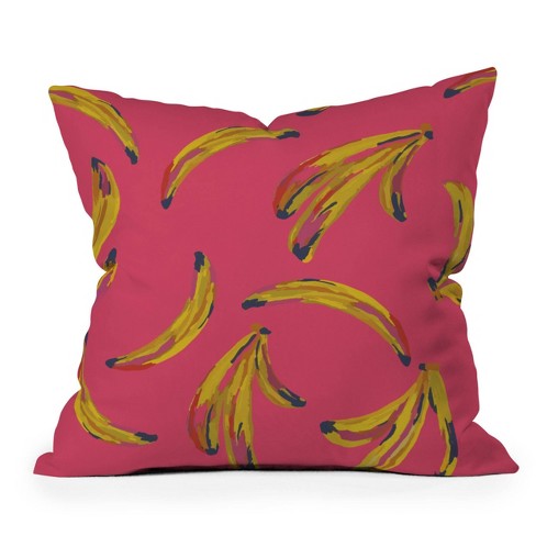 Deny Designs 18"x18" Oris Eddu Banana Lush Square Throw Pillow: Abstract Design, Machine Washable, Zippered - image 1 of 4