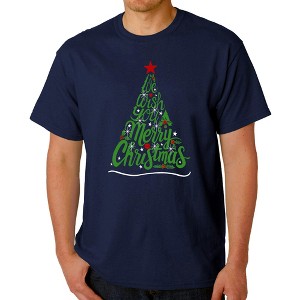 LA Pop Art We Wish You A Merry Christmas - Men's Word Art T-Shirt - 1 of 4