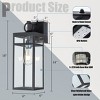 ALOADECOR 1 Light Black Dusk to Dawn Sensor Outdoor Wall Lantern Coach Sconces Light with Clear Glass and built-in GFCI Outlets (2 Pack) - 4 of 4