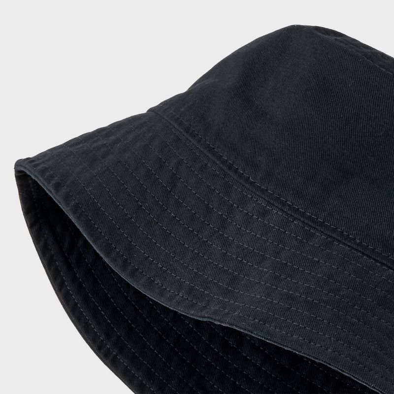 Men's Cotton Bucket Hat - Goodfellow & Co™ Black, 5 of 6