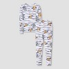 Boys' 4pc Bluey Long Sleeve Halloween Pajama Set - Orange/Black - 2 of 4