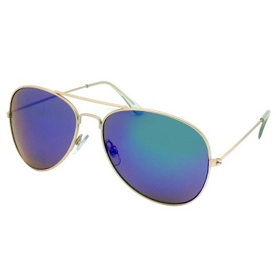 Women's Aviator Sunglasses w/ Blue Lenses - Wild Fable™ Gold