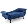 68.31" Fabric Chaise Lounge with Scroll Arms and Tapered Birch Legs - 4 of 4