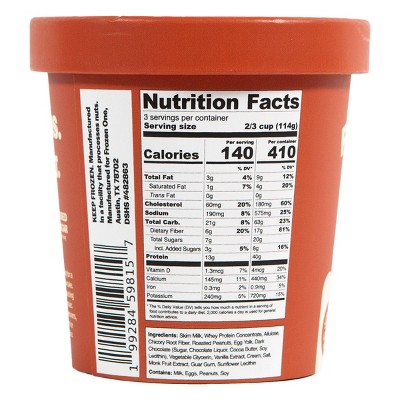 Frozen One Peanut Butter Chip Protein Ice Cream - 16oz