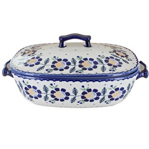 Blue Rose Polish Pottery Z161 Manufaktura Roaster with Lid - 1 of 1
