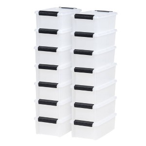 5.75qt Storage Bin with Lid and Secure Latching Buckles - 1 of 4