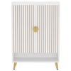 MOEPISY White & Gold Wooden Shoe Cabinet with Doors, 7-Tier Shoe Storage Organizer - 4 of 4
