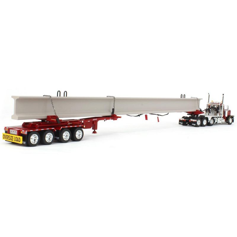 First Gear DCP 1/64 Peterbilt 389 w/ ERMC Hydra-Steer Trailer & 90' Beam Load, 2023 Nat'l Toy Truck 'N Construction Show- 14+ years 69-1649, 3 of 9