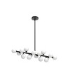 Siljoy 16 Lights Mid Century Modern Chandelier Linear Chandelier Light Fixtures Glass Globe Sputnik Pendant Light for Dining Room Kitchen Island - 3 of 4