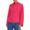 Women's Jacquard Duster Sleeve Floral Top - Topshop - 4 of 4