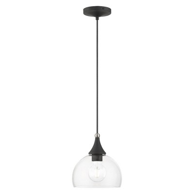 Livex Lighting Glendon 1 - Light Pendant in  Black/Brushed Nickel