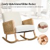 Set of 2 Adena Rocking Accent Chair with Rattan Arms | Karat Home - 4 of 4