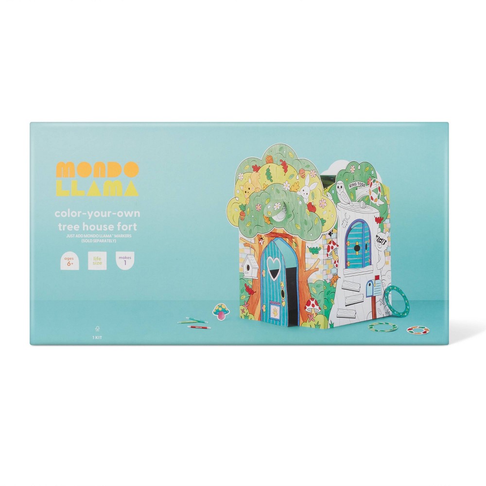 Color-Your-Own Tree House Fort - Mondo Llama™