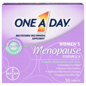 One A Day Women's Menopause Multivitamin with Vitamin A, C, D, E, Zinc – 50 Count for Immune Health & Bone Support - 1 of 4