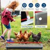 Chicken Feeding Trough 45", Galvanized Steel Chicken Feeder with Crossbar & Drainage Holes, Holds 12 Chickens Poultry Feeder Trough for Duck Turkey - 3 of 4