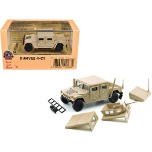 HUMVEE 4-CT Military Vehicle Desert Tan with Alternative Tops 1/64 Diecast Model Car by BM Creations - 1 of 4
