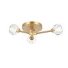 Elegant Lighting Zayne 3 - Light Flush Mount in  Gold - 4 of 4