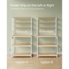 Bakers Rack - 31.5 - Inch Coffee Bar with Power Outlet. 6 - Tier Kitchen Shelves with 6 Hooks, Perfect as Microwave Stand - 4 of 4