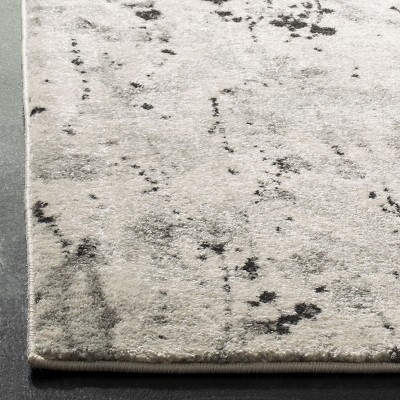 Evoke Ivory Grey Hand-knotted Synthetic Area Rug 4' x 6'