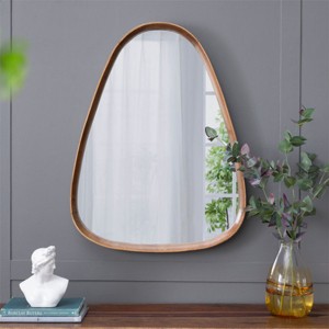 Vintage Wood Mirror,Minimalist Wood Vanity Mirror,Farmhouse Wall Decor Mirror For Living Room Bedroom Entryway-The Pop Home - 1 of 4