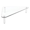 Kantek Glass Corner Monitor Riser, 19.7" x 11" x  3.25", Clear, Supports 40 lbs - 2 of 4