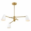 Lark Birdie 3 - Light Chandelier in  Lacquered Brass/Matte White - 4 of 4
