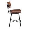 FURNIinspire Counter And Bar Stools Swivel Counter Height Stools Set of 2, Kitchen Bar Stool with Footrest, PU Cushion, Brown, 19"*21.75"*38.5" - 2 of 4