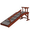 49" Wooden Dog Ramp for Bed or Couch,Non Slip Carpet,Removable Guardrails,Gentle Slope Pet Ramp for Small to Large Dogs–LAOTIES - 4 of 4