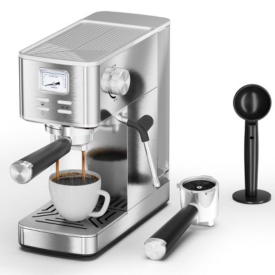 Kismile 14-Cup Coffee Maker, 24-Hour Programmable Coffee Brewer, Keep Warm, Drip Free, Washable Filter, Stainless Steel, Silver