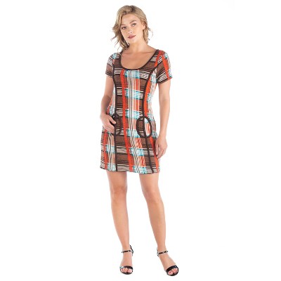 target red plaid dress