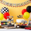 Blue Panda 51 Piece Two Fast Car Themed Birthday Decorations, Party Supplies Including Banner, Cake Toppers, Balloons, Centerpieces, and Wall Signs - 2 of 4