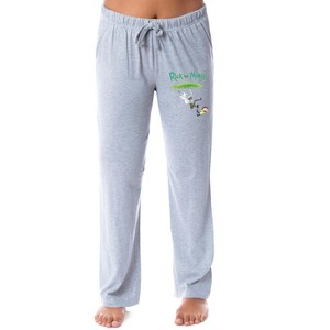 Rick and Morty Womens' TV Show Series Portal Character Sleep Pajama Pants Grey - 1 of 3