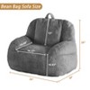 Giant Bean Bag Chair, Faux Fur Bean Bag Couch, Bean Bag Chair for Adults, Lazy Sofa Floor Sofa w Handle, Bean Bag for Gaming&Reading - 3 of 4