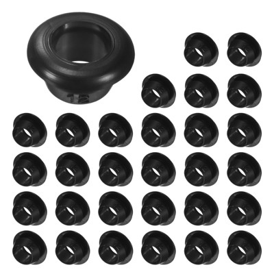 Unique Bargains Rubber Corrosion-Resistant Snap-in Locking Hole Plugs Black