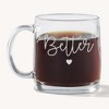 Personalization Mall Better Together 12.5oz Glass Wide Mug-Set of 2 - 4 of 4
