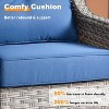 XIZZI 8 Pieces Wicker Sofa with Cushion, Swivel Rocking Chairs, High Back Rattan Chairs and Ottomans, 9 Seats Conversation Set for Backyard - 4 of 4