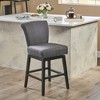 Anybear Swivel Charcoal Grey Fabric Bar Stool - 3 of 4