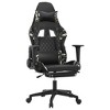 vidaXL Massage Gaming Chair with Footrest Black&Camouflage Faux Leather - 2 of 4