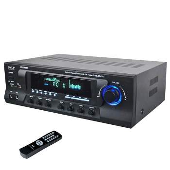 Pyle PT272AUBT Stereo Amplifier Receiver 4 Channel Audio Power System with AM/FM Tuner, Bluetooth Streaming, and Sub Control for Home Use