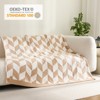 Snuggle Sac Chevron Throw Blanket Reversible Soft Knit Blanket for Couch, Bed, Travel, Camping,50x60" - 2 of 3